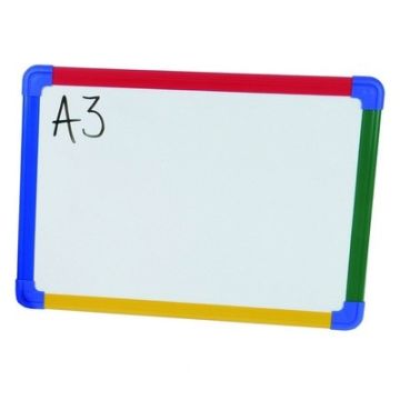 A3 Show-me Non-Magnetic Framed Plain Whiteboards Pack of 5