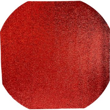 Chunky Glitter Tuff Tray Mat Red