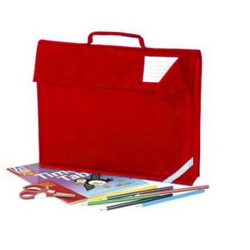 Junior Book Bag  Red  Plain