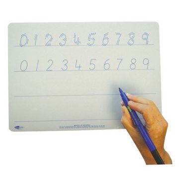 A4 Rigid Number Formation Lightweight Drywipe Boards Pack of 5