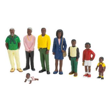 Black Skin Block People Pack of 8