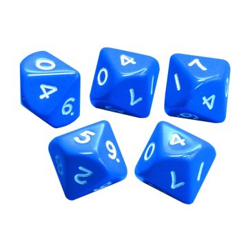 10-Sided Dice Numbered pack of 5