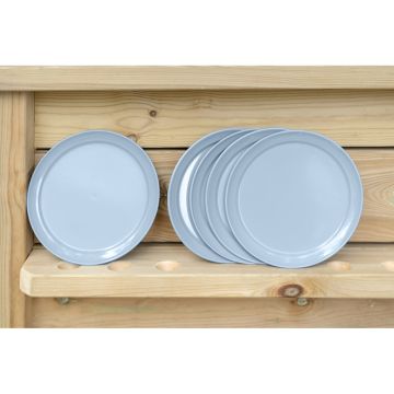 Plate Grey Set of 5