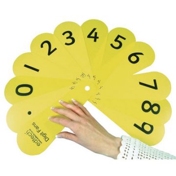 Number Fans Teachers Set Yellow Pack of 2
