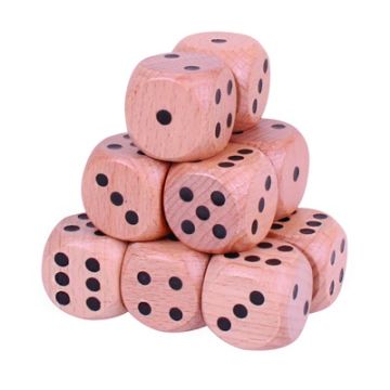 Natural Giant Dice Pack of 12