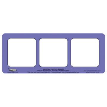 3 Section Purple Drywipe Phoneme Frame Pack of 5