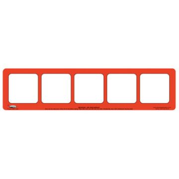 5 Section Red Drywipe Phoneme Frame Pack of 5