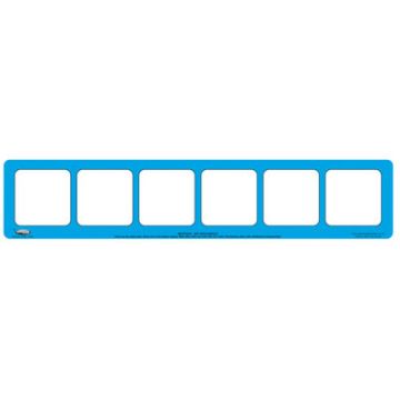 6 Section Blue Drywipe Phoneme Frame Pack of 5