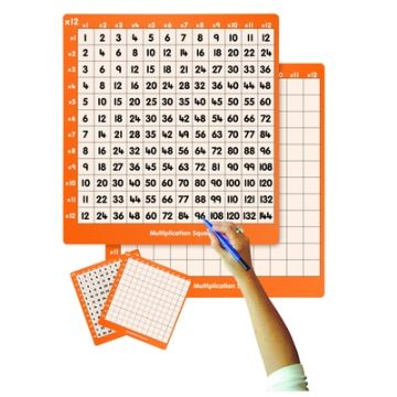 Times Table 12x12 Multiplication Dry-Wipe Children's Small Pack of 30