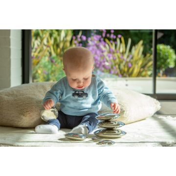 Sensory Reflective Silver Buttons Pack of 7