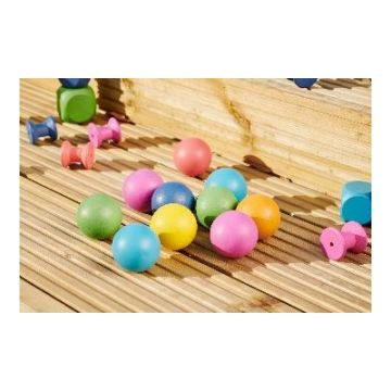 Rainbow Wooden Balls