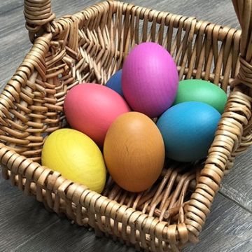 Rainbow Wooden Eggs