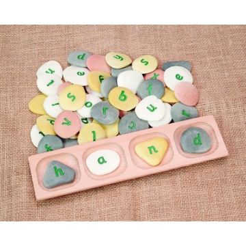 4 Pebble Word Building Tray