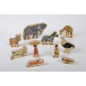 Handa's Surprise Story Wooden Characters Pack of 10