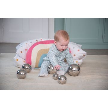 Reflective Silver Mirror Balls Pack of 7