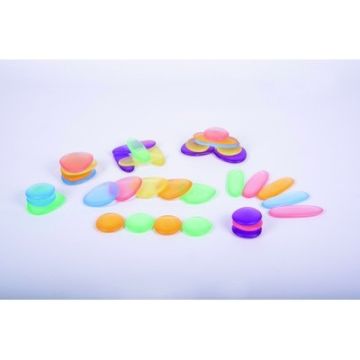 Translucent Junior Rainbow Pebbles Pack of 36