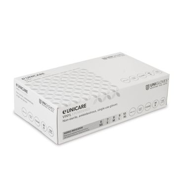 Powdered Disposable Gloves Medium Clear Pack of 100