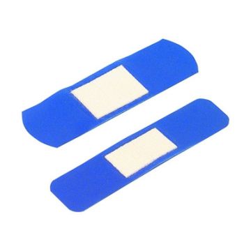 75 x 25mm Detectable Plasters Blue Box of 100