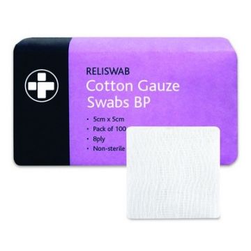 50 x 50mm BPC Non-Sterile Swabs Pack of 100