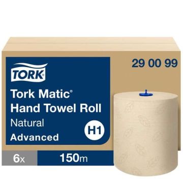 Tork Matic Natural 2 Ply Hand Towels L150m Pack of 6