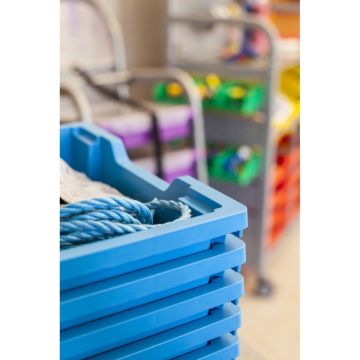 Gratnells Shallow Tray Cyan Blue Pack of 12