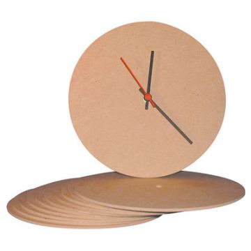 Round MDF Clock Faces Natural