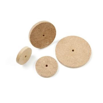 MDF Wheels 50mm Natural Pack 100