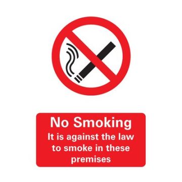No Smoking In These Premises' Sign A5