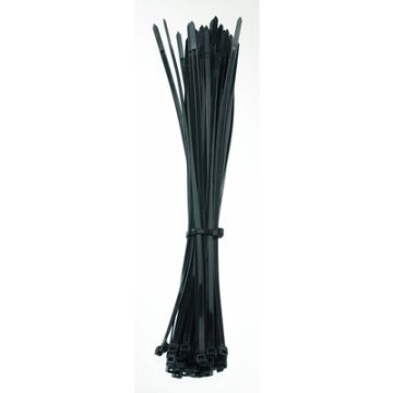 300 x 4.2mm Cable Ties Black Pack of 100