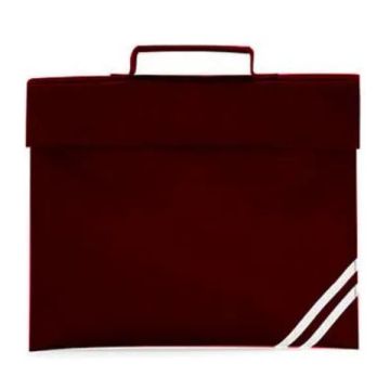 Classic Book Bag Burgundy Plain