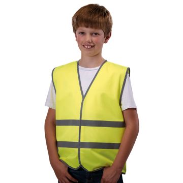 Children's Hi-Vis Waistcoat Green Age 7-9