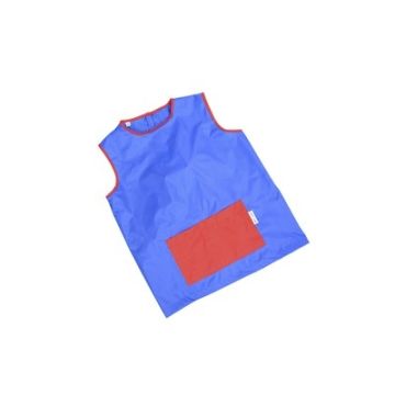 Sleeveless Smock, Blue/Red, 4-6