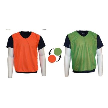 Reversible Mesh Training Bib Green/Orange Adults