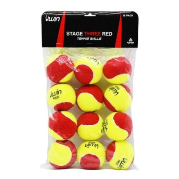 Uwin Stage 3 Tennis Balls Red Pack of 12