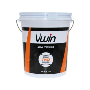 Uwin 72 Piece Bucket Tennis Balls Orange Stage 2