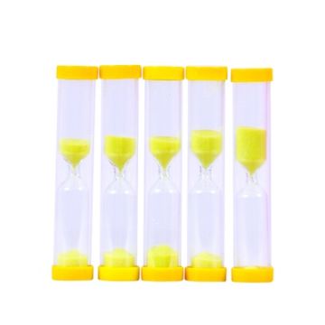 Mini Sand Timer Pack of 5 Yellow 3 Minute