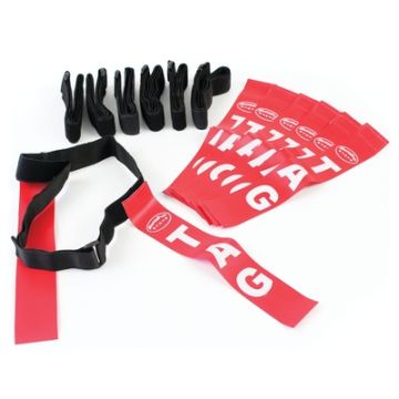 Tag Rugby Belt Red Pack of 7