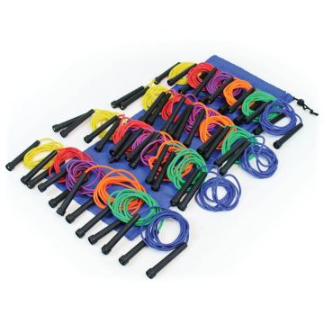 Coloured Plastic Skipping Ropes  Bag Of 24