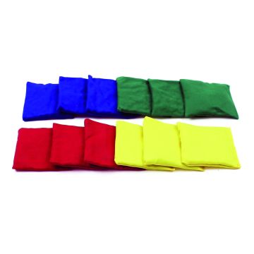 Square Cotton Bean Bags Assorted Pack Of 12
