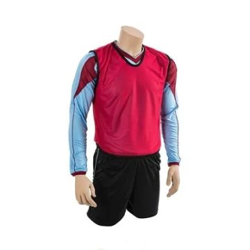 Mesh Training Bib Red Ages 10 - 14 Years Pack of 5