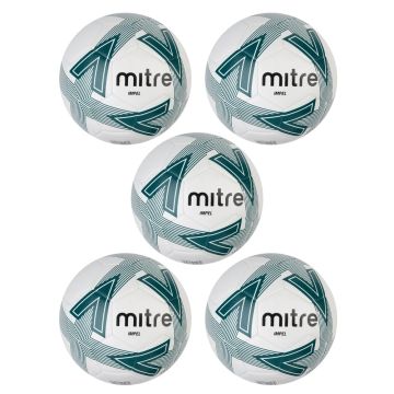 Mitre Impel Training Ball White/Blue Size 4 Pack of 5