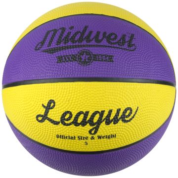 Midwest League Basketball Yellow/Purple Size 5