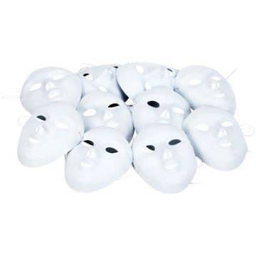 Flock Finish Masks White Pack of 10