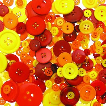 Warm Colour Buttons Assorted Pack of