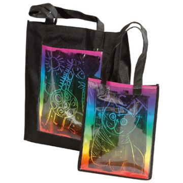 Plastic Fronted Bag Black