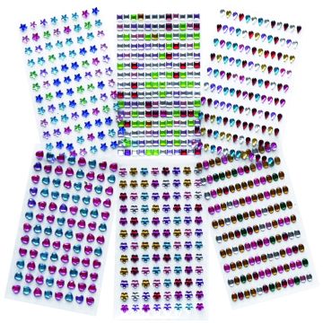 Peel & Stick Gemstones Assorted Pack of 730