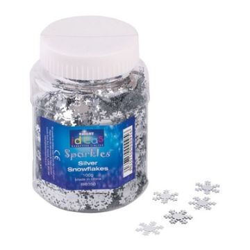 Silver Snowflake Sequins