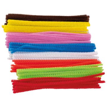 Coloured Pipe Cleaners 15cm Assorted Pack of 100