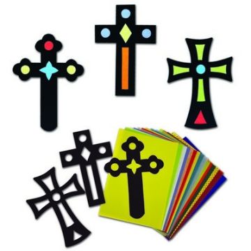 Stained Glass Cross Pack of 30