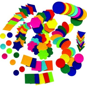 Plain Felt Shapes Pack of 250